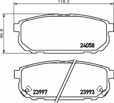 HELLA PAGID 8db355010871 -  Комплект тормозных колодок, дисковый тормоз